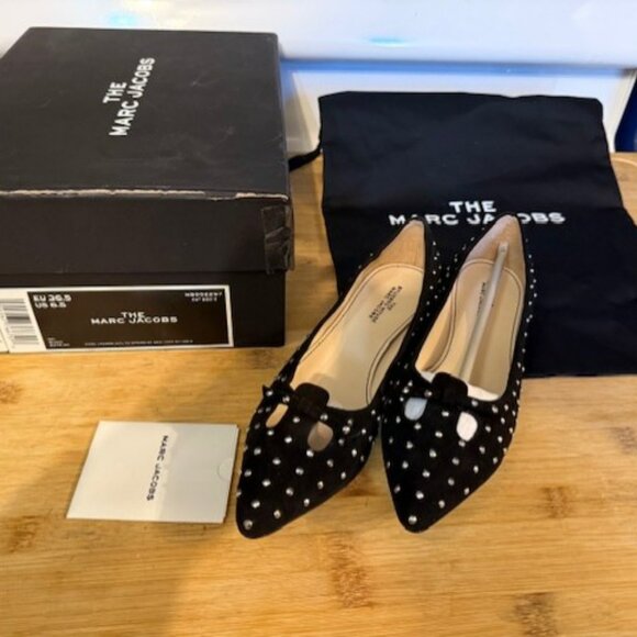 THE MARC JACOBS Studded Mouse Pointed-Toe Flats - Picture 3 of 16